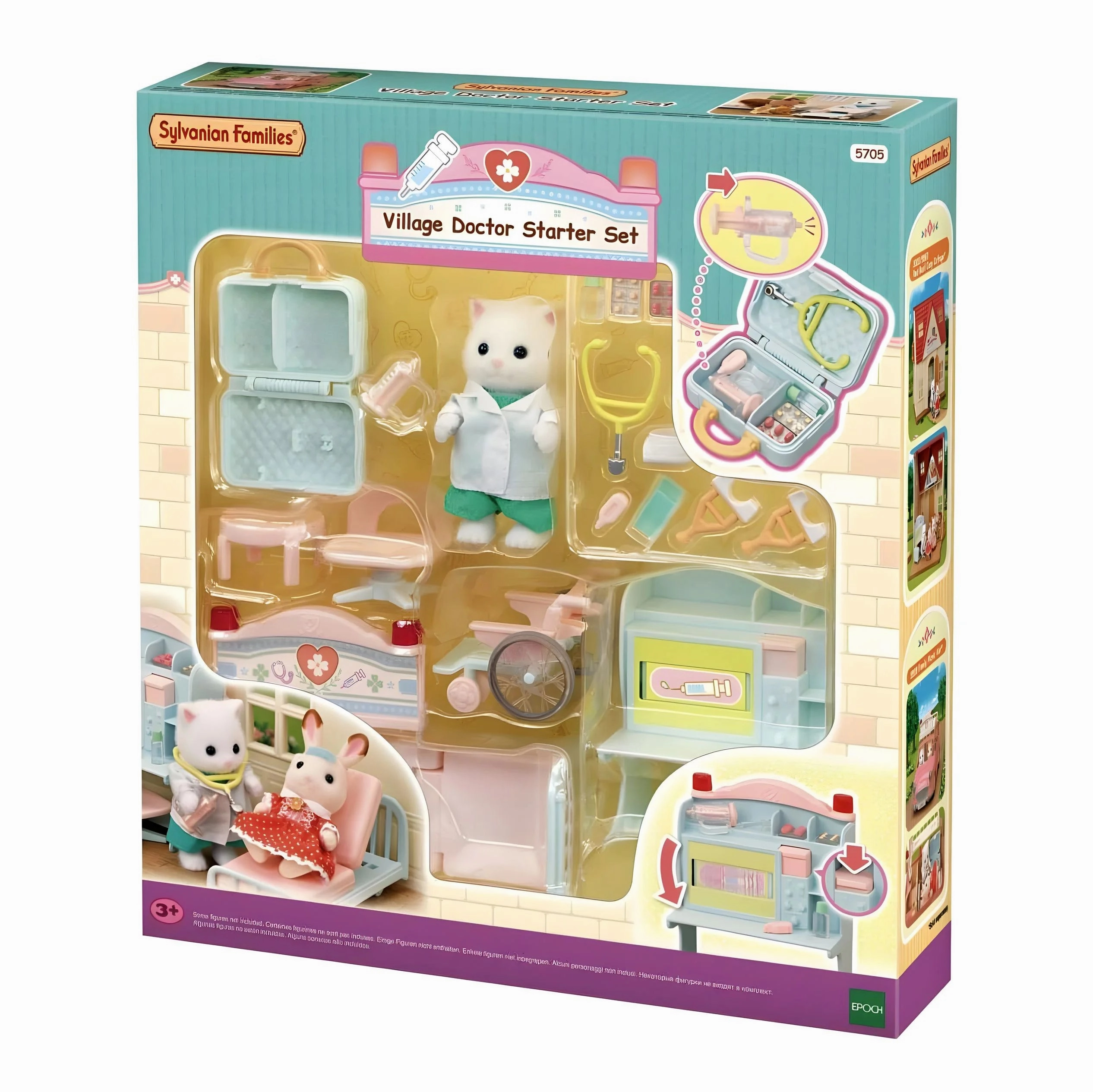 Sylvanian Families Village Doctor Starter Set Urban Vinyl Ship Figure