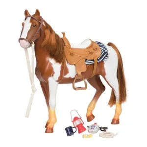 Our Generation BD38017 Pinto Toy Horse, Brown & White, 18-Inch Editor's Choice She Shed