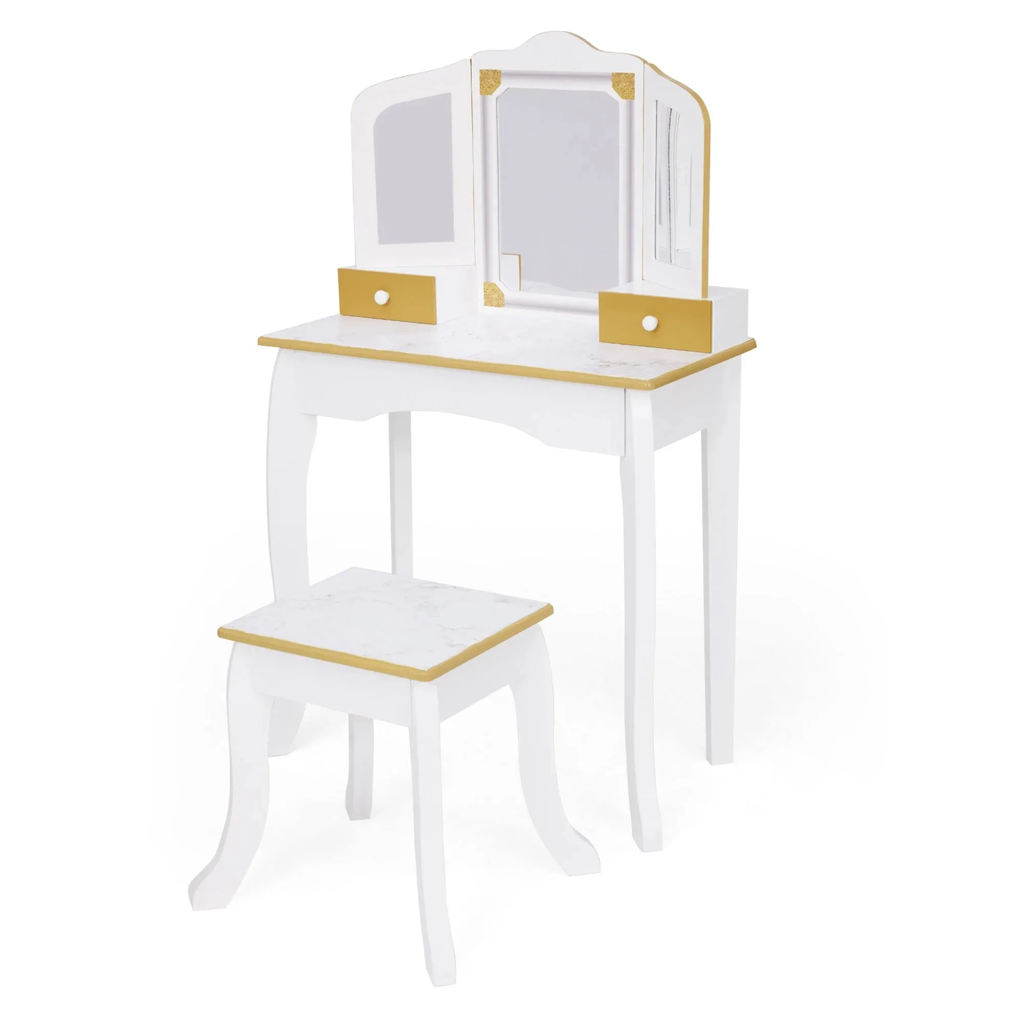 Teamson Fantasy Fields Versailles Karolina Kids Wooden Dressing Table & Vanity Set Everyday Use