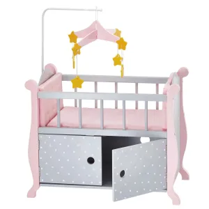 Teamson Olivia's Little World Polka Dot Princess Wooden Baby Doll Crib Grand Prize