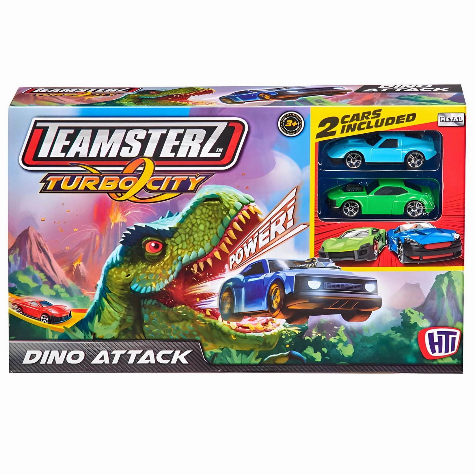 Abstract Form Teamsterz Speed City Dino Attack Racing Track Play Set