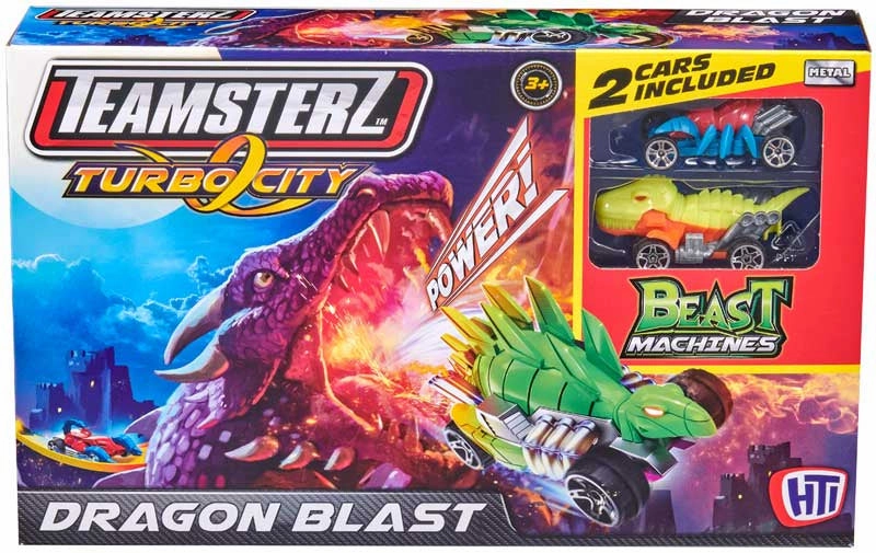 Interactive Toy Ceramic Sculpture Teamsterz Speed City Dino Attack Racing Track Play Set