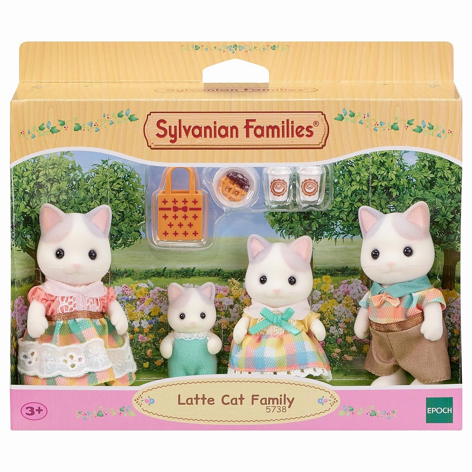 Themed Decor Sylvanian Families Latte Cat Family