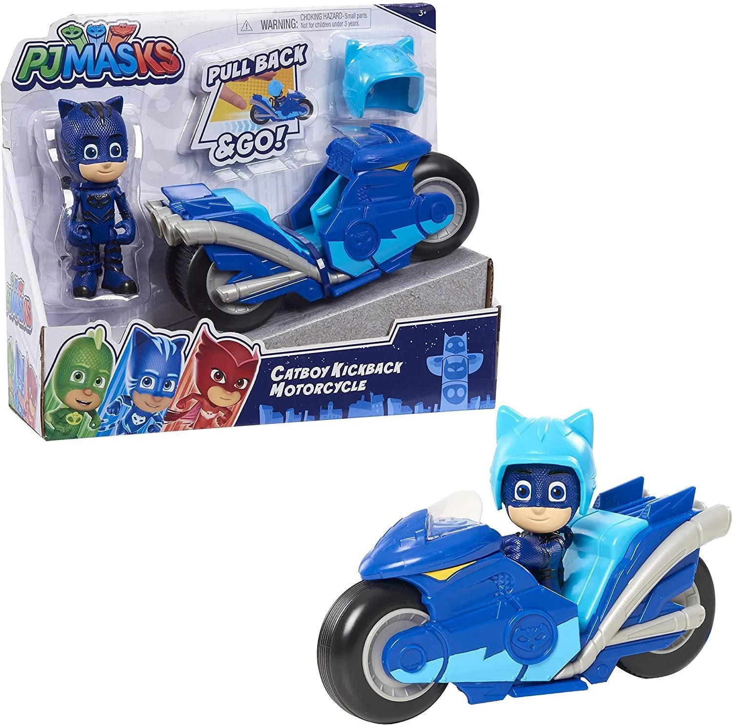 PJ Masks Kickback Motorcycles-Catboy 2 Piece Figure Set Posable Action