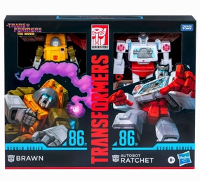 Transformers Studio Series Deluxe The Transformers: The Movie Brawn & Autobot Ratchet Articulated Toy