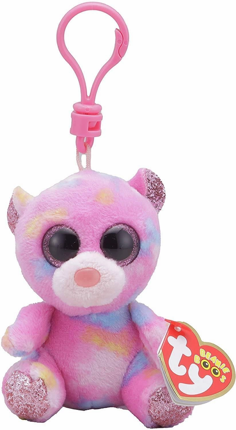 Ty Beanie Boo Franky Pink Keyring Crystal Figure