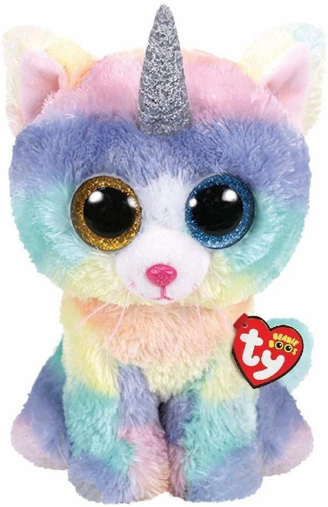 Ty Beanie Boo Heather Heather Uni-Kitty Plush 15cm Staff Pick