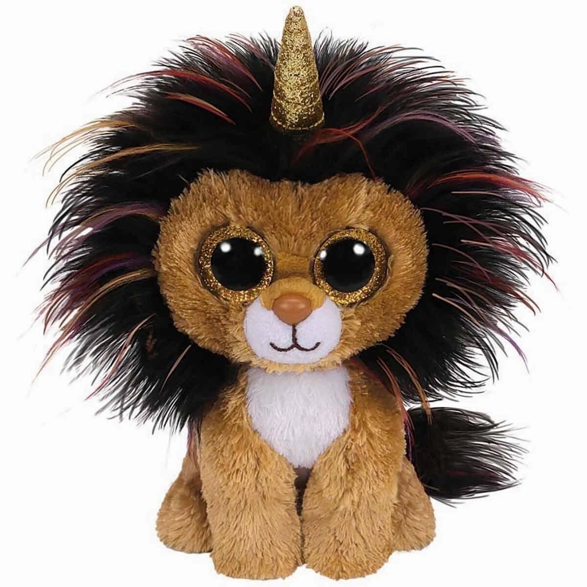 Biodegradable material Ty Beanie Boo Ramsey Lion Unicorn Plush 17cm