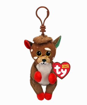 Ty Beanie Boo's Clip Christmas Juno Reindeer 7cm Limited Hero Pop Culture