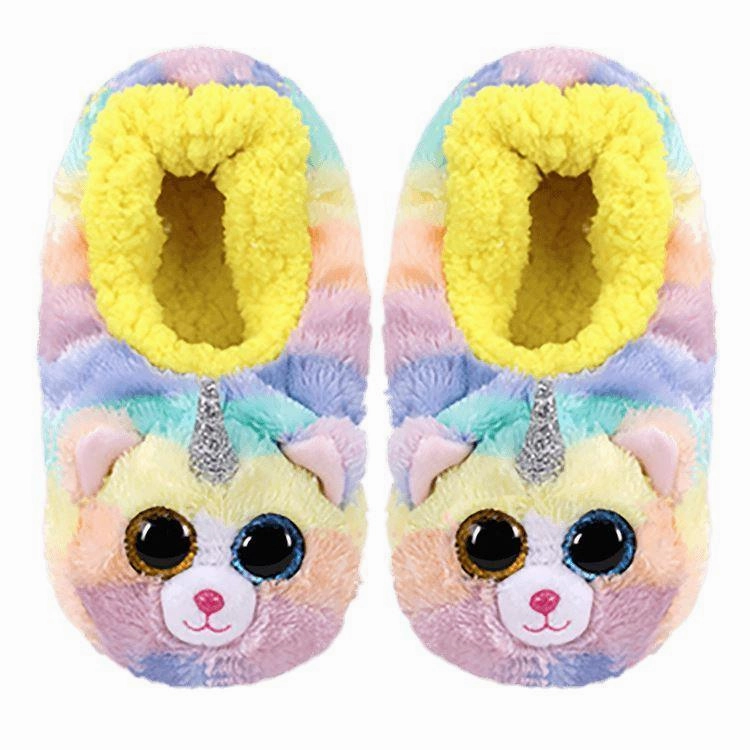 Movie Hero Ty Fashion Slippers Heather Cat - Size 32-34