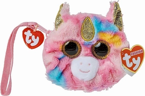 Ty Gear Fantasia Unicorn Wristlet Purse Pewter Figure