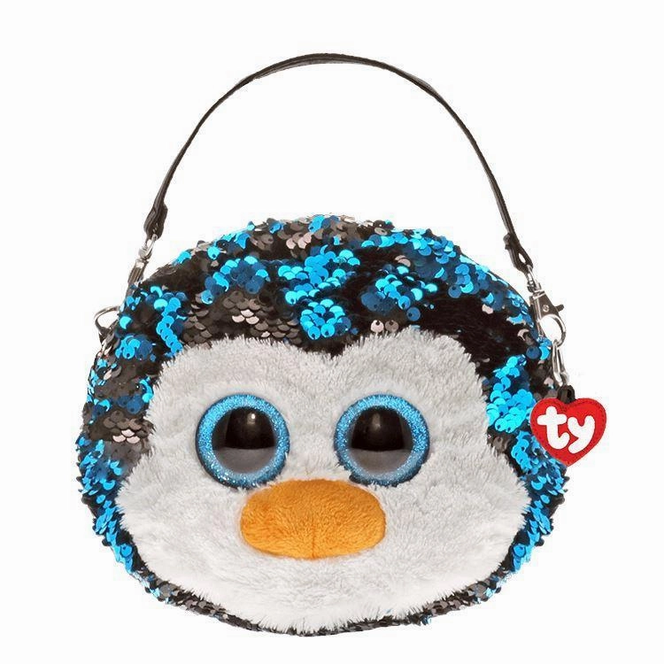 Ty Reversible Sequin Penguin Waddles Purse Monster Figure