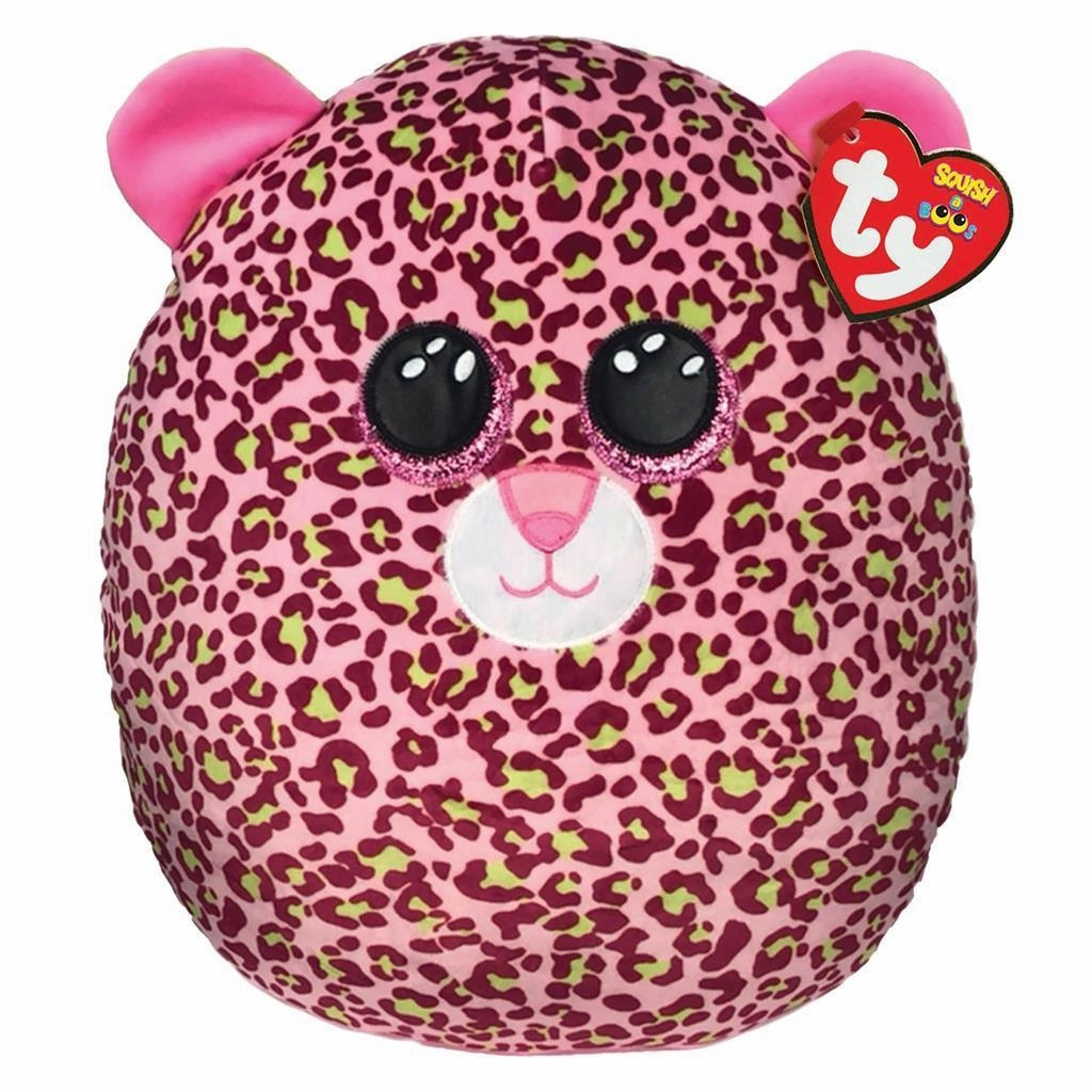 Super Deformed Ty Squish a Boo Lainey Leopard 31cm Plush