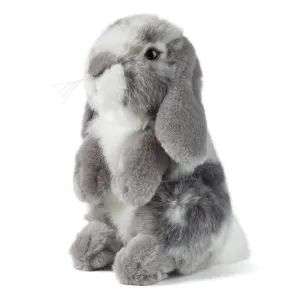 Standing Model Full Set LIVING NATURE Grey Sitting Lop Eared Rabbit AN345G Soft Toy