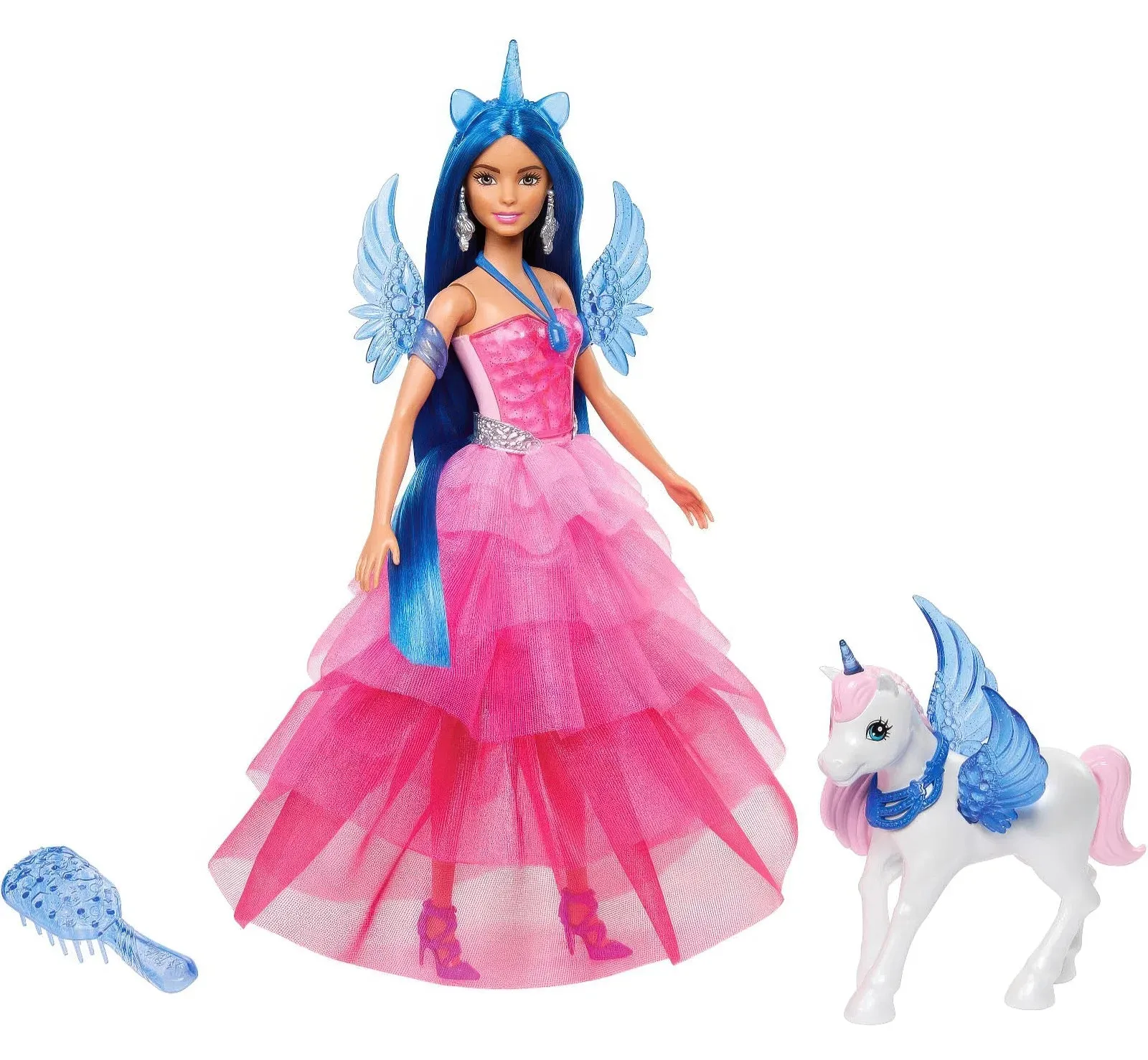 Chibi Hero Historic Figure Barbie A Touch of Magic Fashion Doll with Winged Unicorn