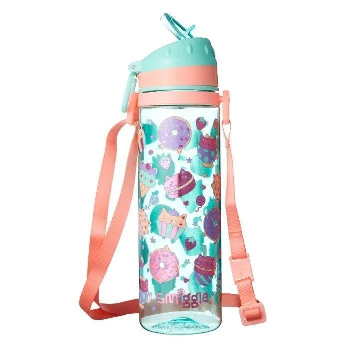 SMIGGLE Dizzy Strap Drinking Bottle, Mint/Peach Coffee Table Evergreen Product