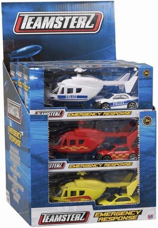 Teamsterz Emergency Response Helicopter & Car Playsets Oceanic Art