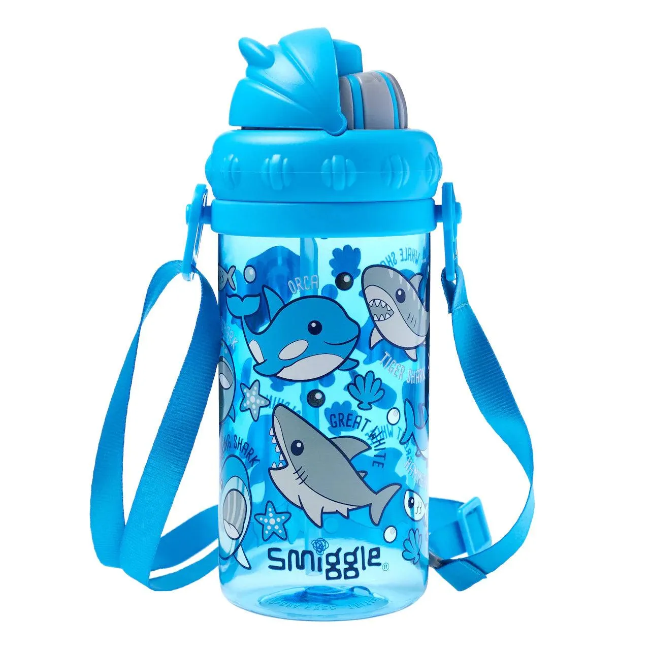 SMIGGLE Up & Down Teeny Tiny Drink Bottle 400Ml - Mid Blue Interactive Exhibit