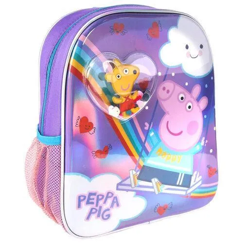 YouTube Background Electronic Toy Peppa Pig Confetti School Backpack 31cm