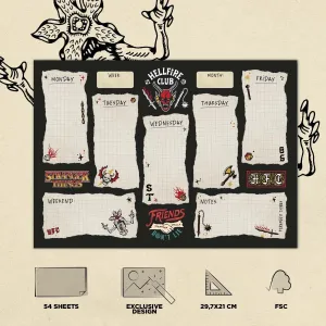 Movie Model Stranger Things A4 Weekly Planner