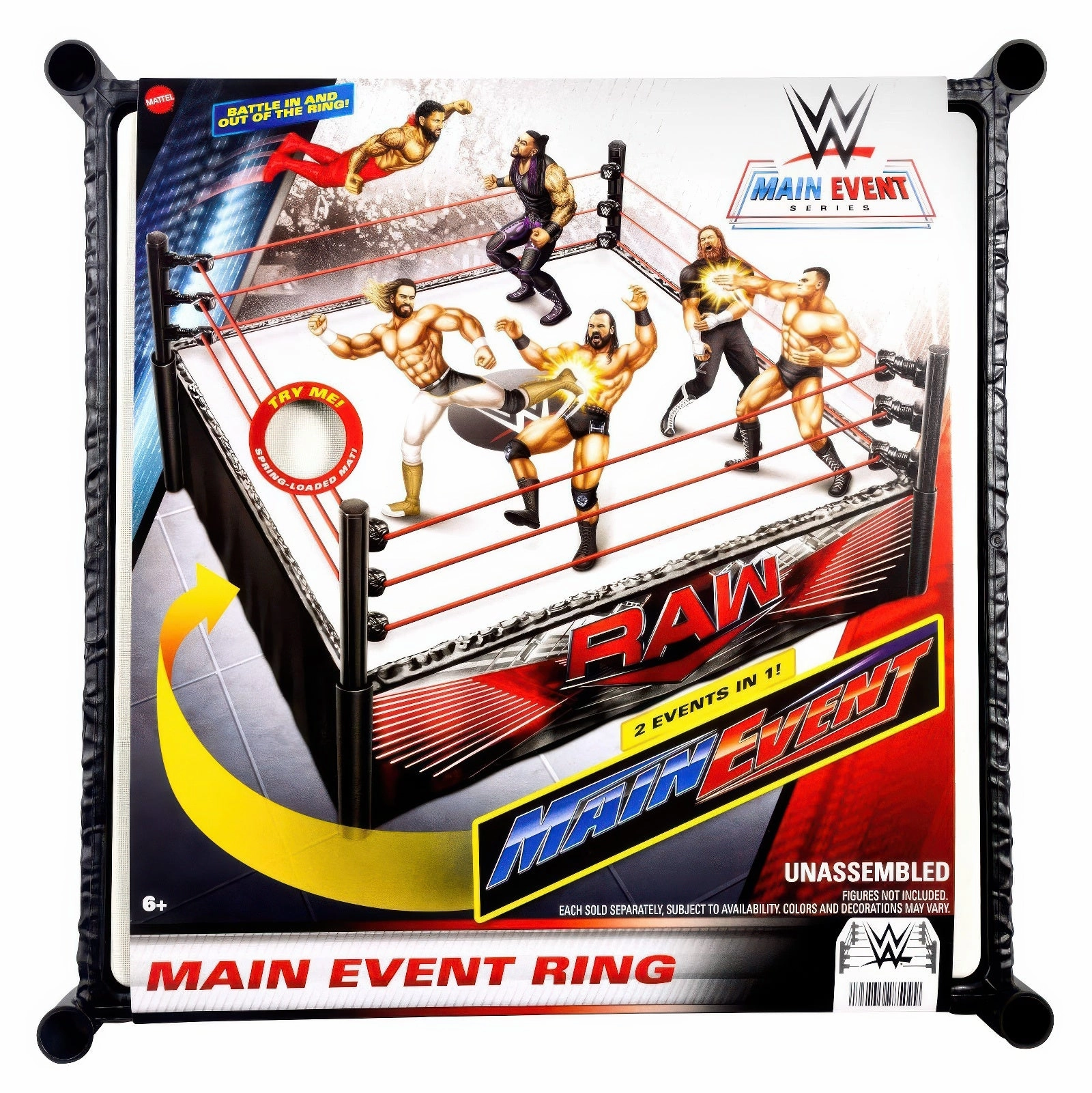 WWE Superstar Main Event Ring Action Model Wood Carving