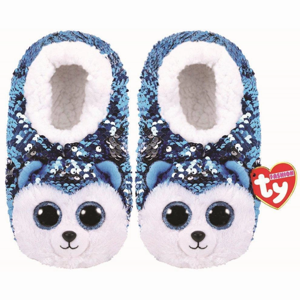 High End Smart Toy Ty Beanie Boos Slipper Socks - Slush The Husky